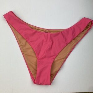 NWT J. Crew | Bright Pink High Cut Cheeky Bikini Bottoms M